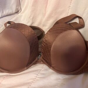Victoria's Secret Brown Satin 38D Push Up Bra